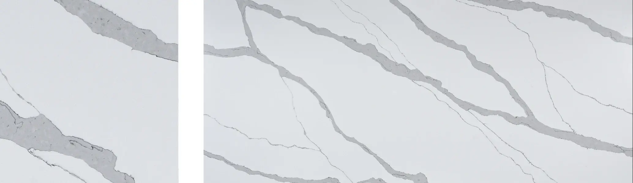 Calacatta White Quartz Slab with Grey Veins